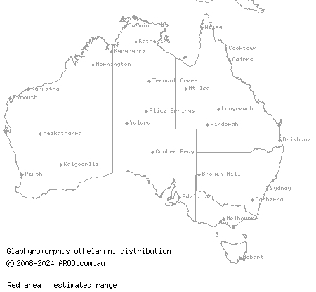 Cape Melville bar-lipped skink (Glaphyromorphus othelarrni) distribution range map